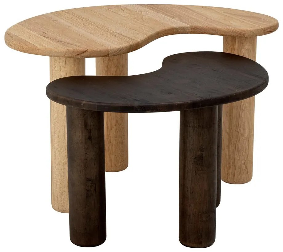 Tavolino in legno di caucciù marrone scuro 36x53 cm Luppa - Bloomingville