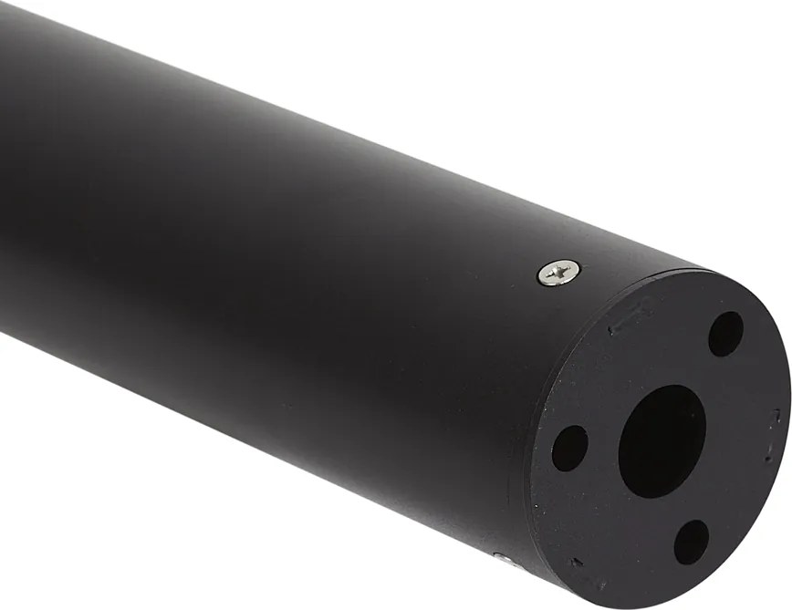 Dissuasore da esterno moderno nero con vetro scanalato con LED solare IP65 - Ribble Mushroom