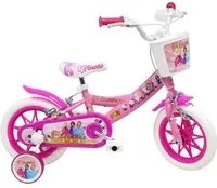 Bicicletta per Bambina 12 2 Freni Gomme in EVA Flower Bianca/Rosa