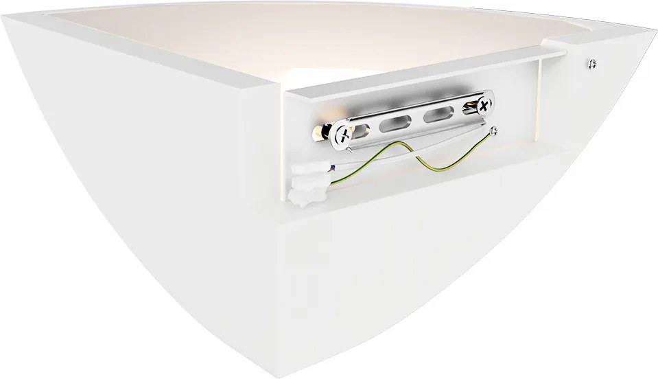 Applique da Parete Angolare E14 in Gesso Pitturabile