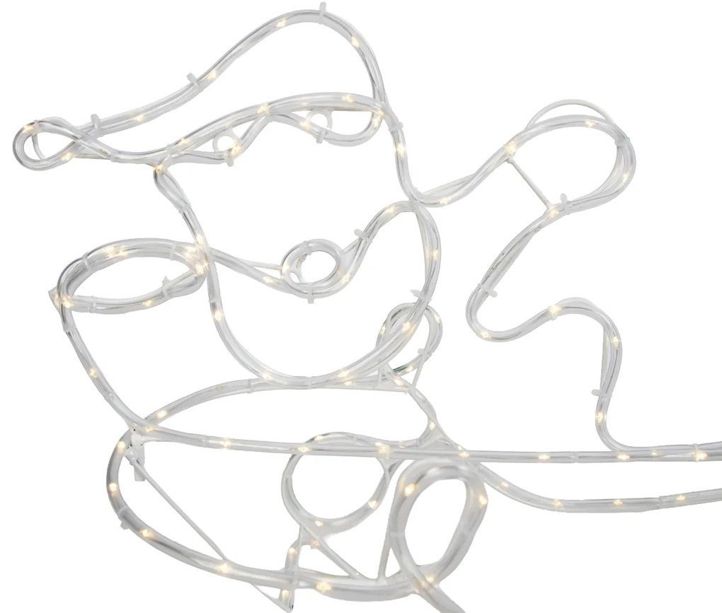 Lampada da terra natalizia renna con slitta 176 cm con LED e timer IP44 - Sori