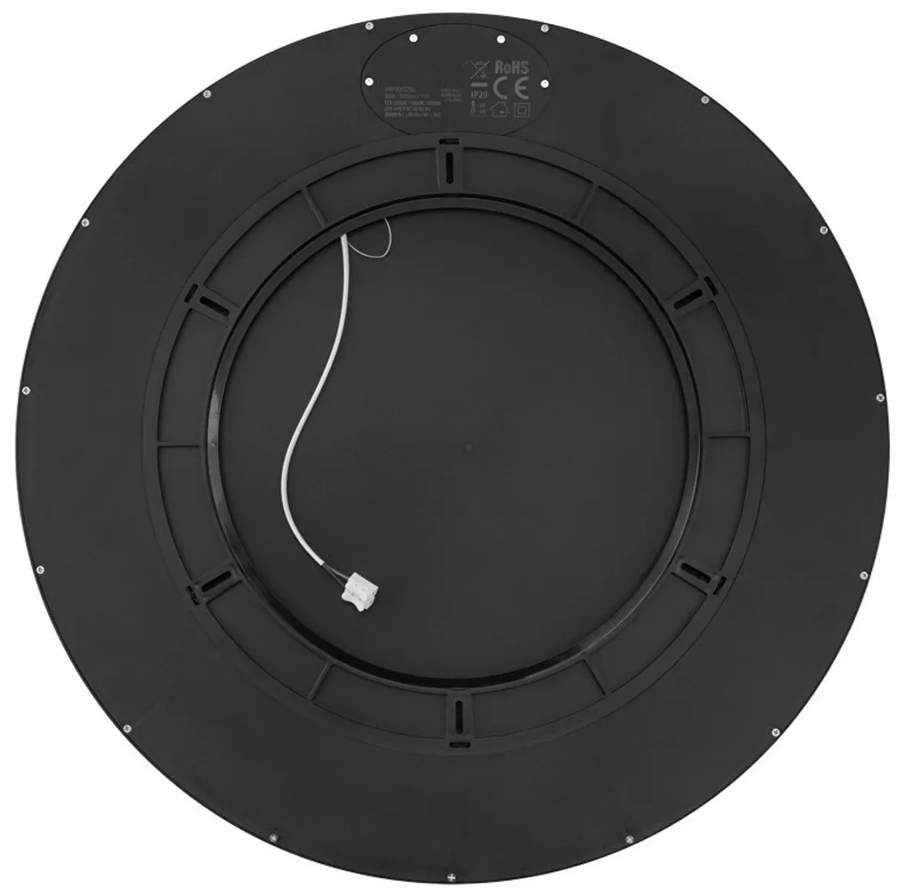 Plafoniera LED Rotonda 50W Slim CCT Bianco Variabile Ø600mm IP20 - Nera