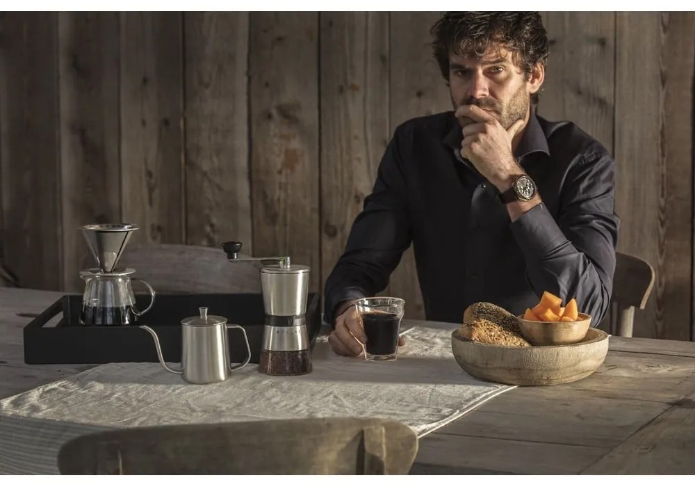 Set per caffè a goccia argentato in acciaio inox 500 ml Slow Coffee – Leopold Vienna