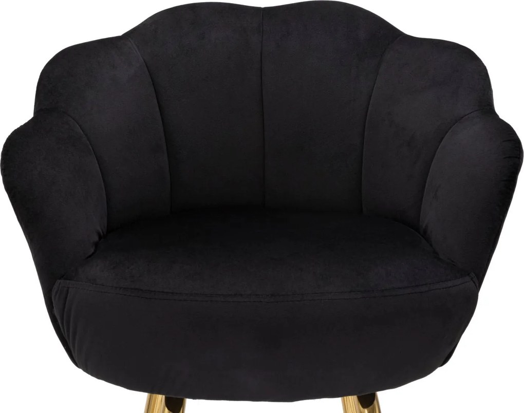 Sgabello Bar Vienna Nero 55x53x110 cm Spugna e Tessuto e Metallo Nero e Oro...