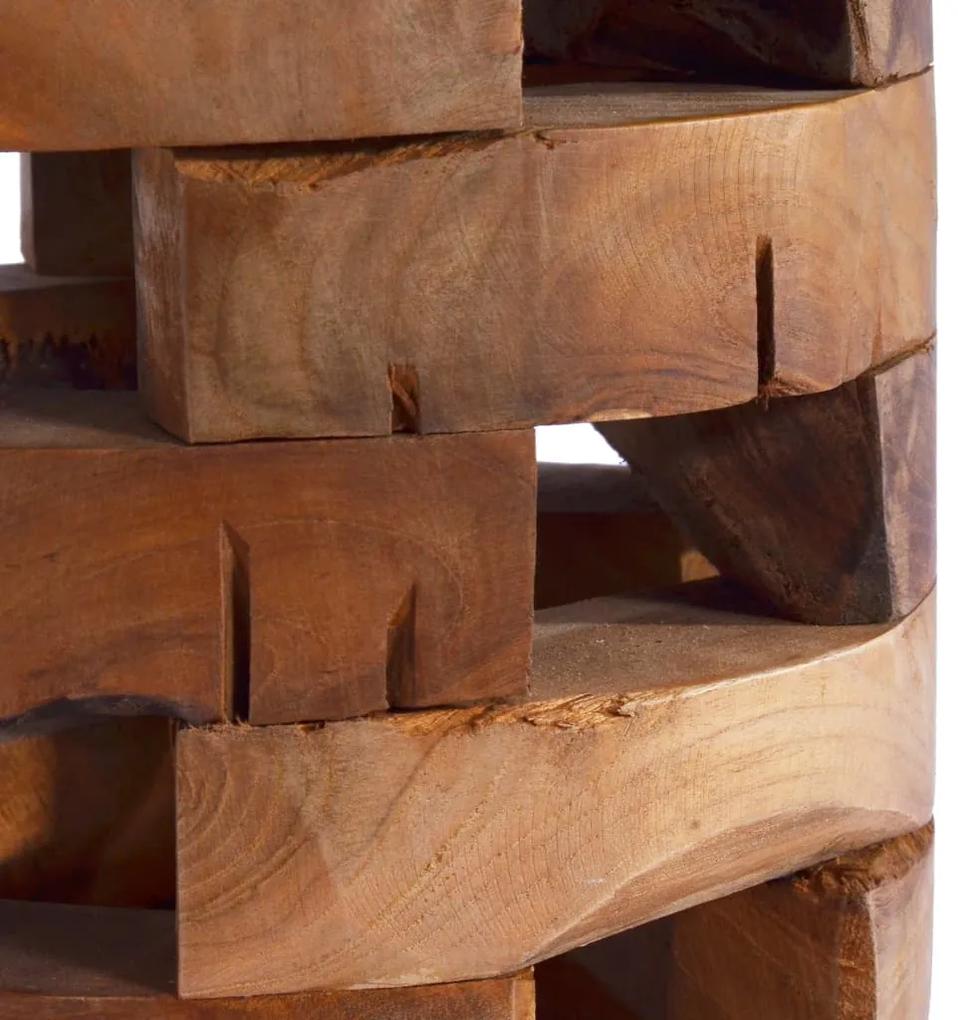 Comodino 30x30x45 cm in legno massello di teak