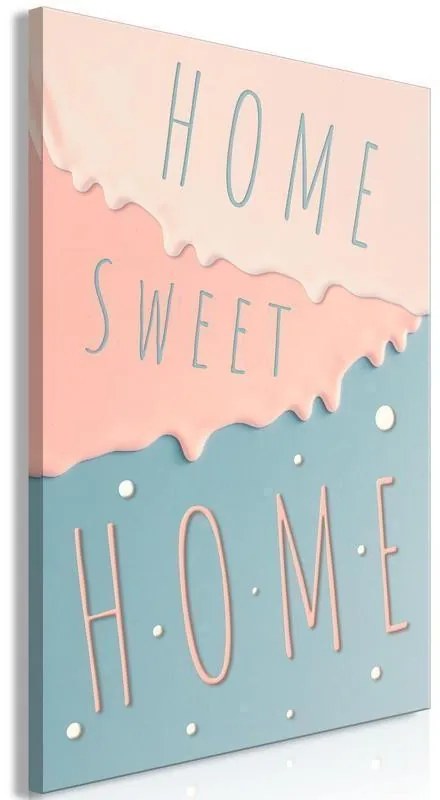 Quadro - Inscriptions: Home Sweet Home (1 Part) Vertical