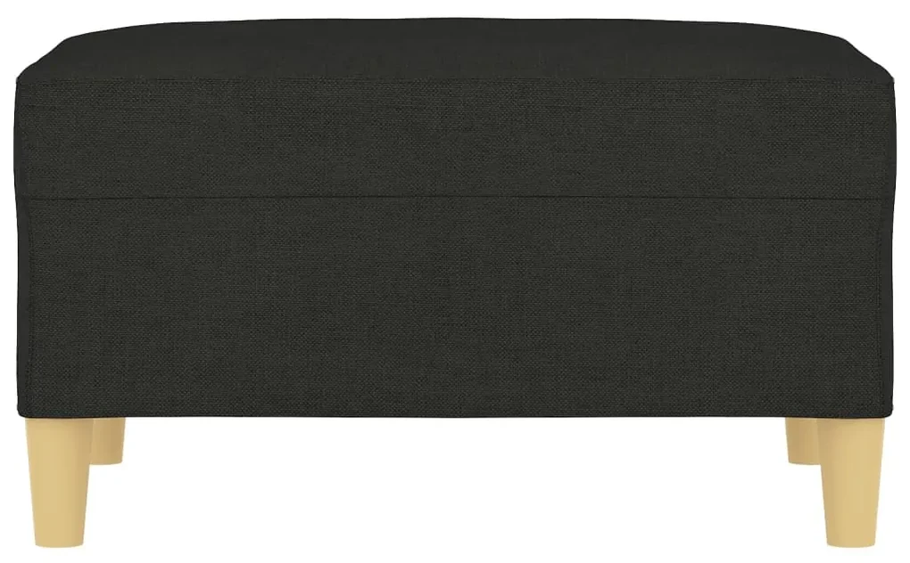 Poggiapiedi nero 70x55x41 cm in tessuto
