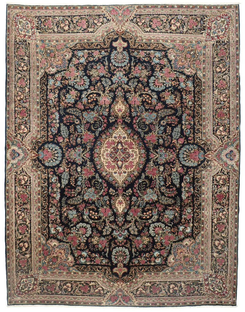 Kerman Tappeto 280 x 360 (Iran) Annodato A Mano