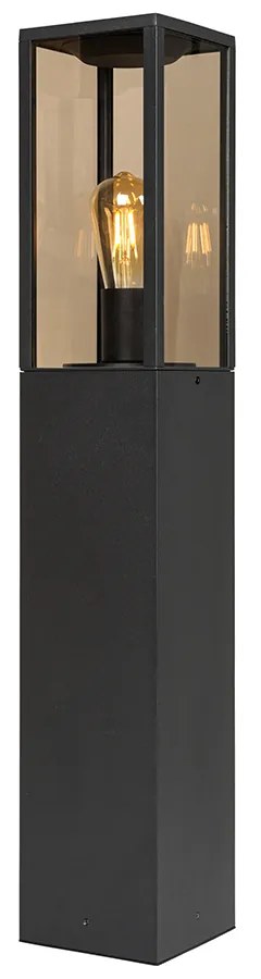 Lampada da esterno da terra nera con fumo 80 cm IP44 - Charlois