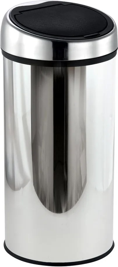 Cestino per la spazzatura color argento lucido in acciaio touch 30 l – MSV