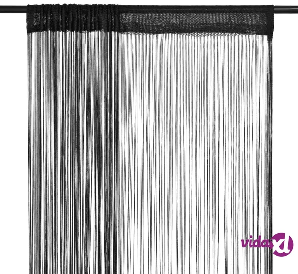 vidaXL 2 Pz Tende a Fili 100x250 cm Nere