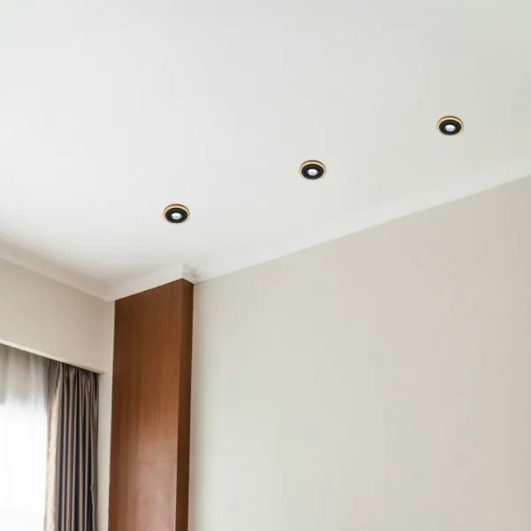 Faretto da incasso TOBBY 1xGU10/20W/230V Ø 11,5 cm rovere/nero