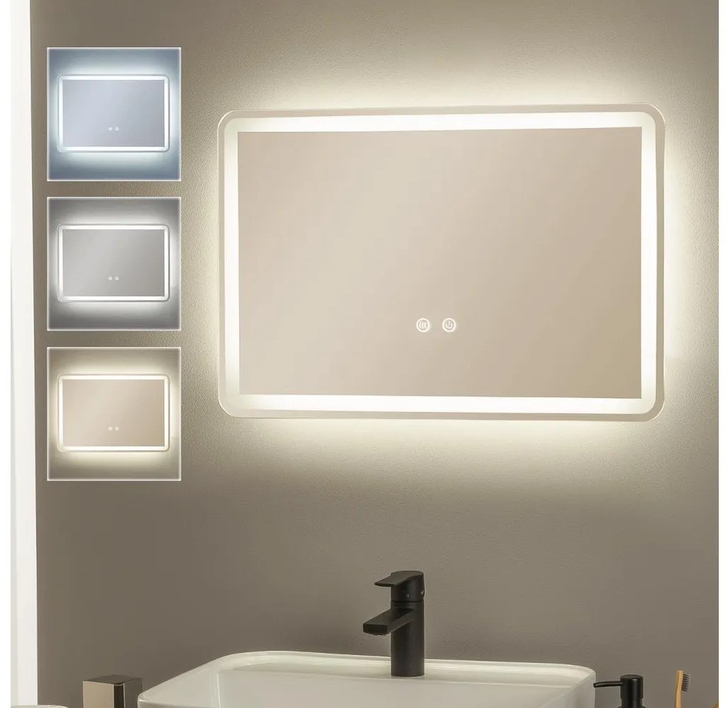 Brilagi - Specchio da bagno riscaldato con illuminazione LED dimmerabile BELLA LED/12W/230V 40x60 cm IP44