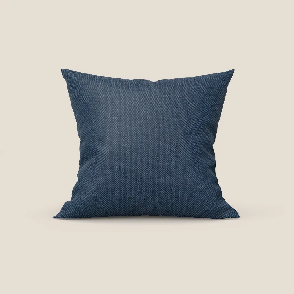 Honey cuscino disponibile in diversi colori realizzato in tessuto simil cotone impermeabile T13 blu