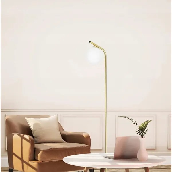 Lampada da terra 1xE27/40W/230V oro/bianco