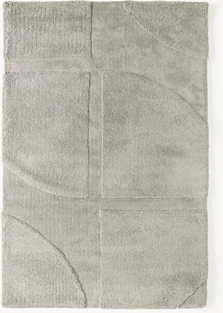 Tappeto soffice a pelo lungo con motivo in rilievo Jade