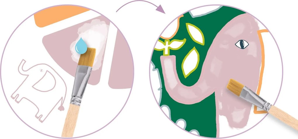 Pittura con tavolozza - natura selvaggia