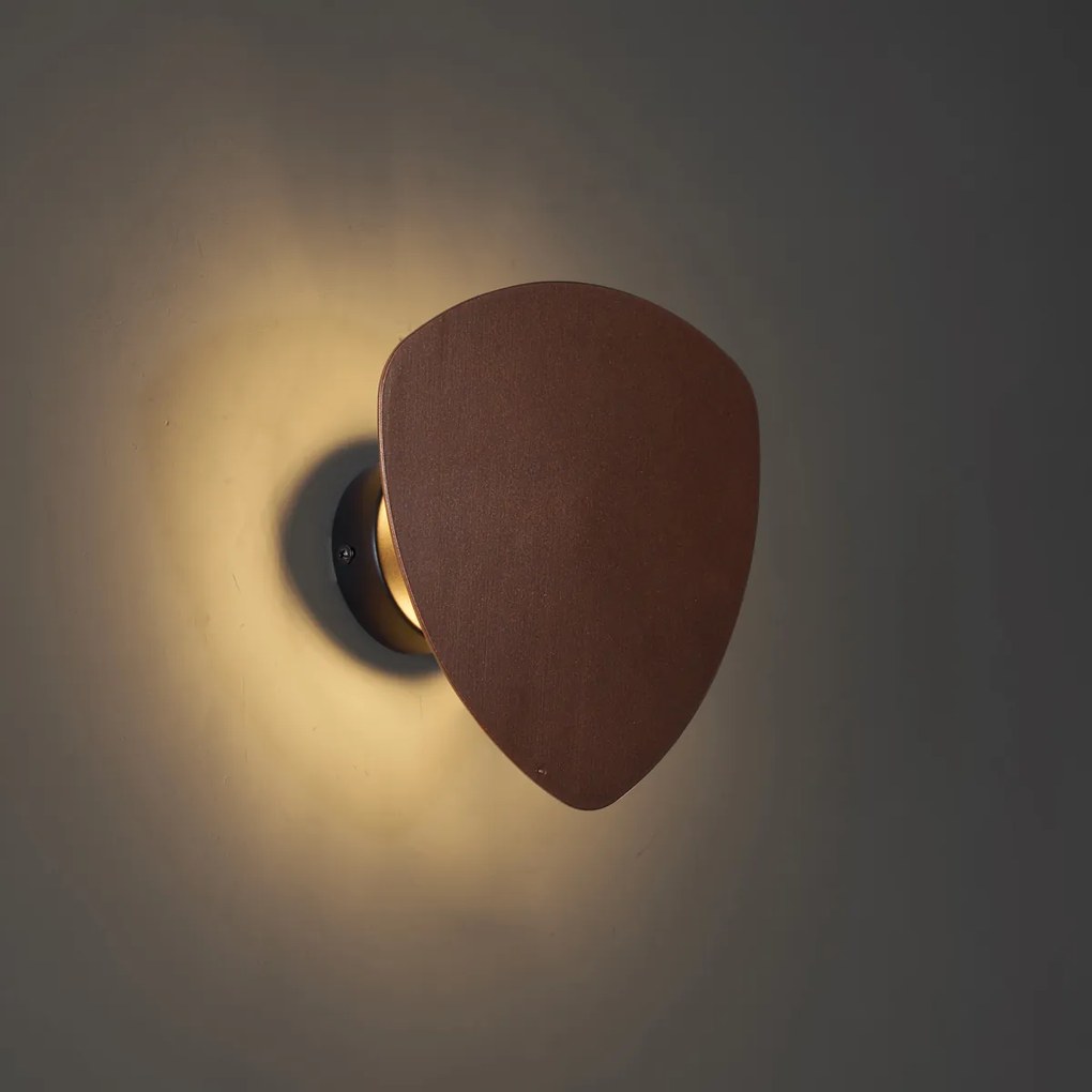 Lampada da parete di design bronzo organico 20 cm 2 luci - Pulley