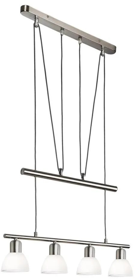 Lampadario LED a sospensione con filo MATTES 4xE14/4W/230V 3000K cromo lucido