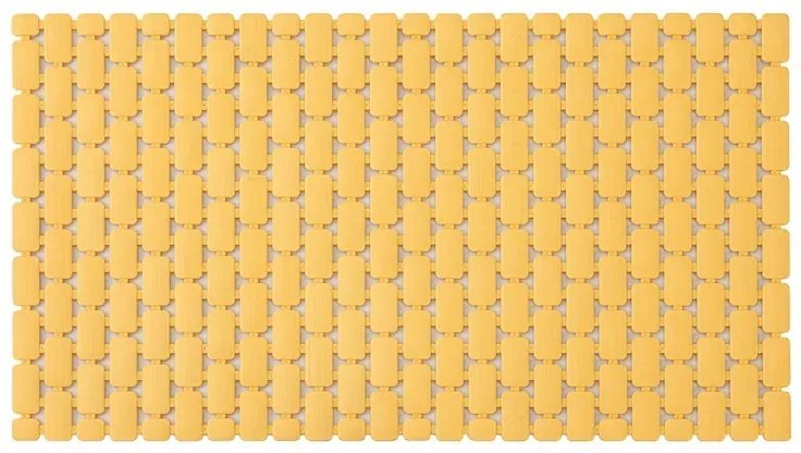 Tappetino antiscivolo doccia giallo 40x73 cm in plastica Spring