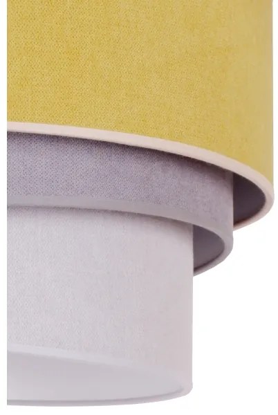 Duolla - Lampadario a sospensione con filo TRIO 1xE27/15W/230V diametro 45 cm giallo/grigio/bianco
