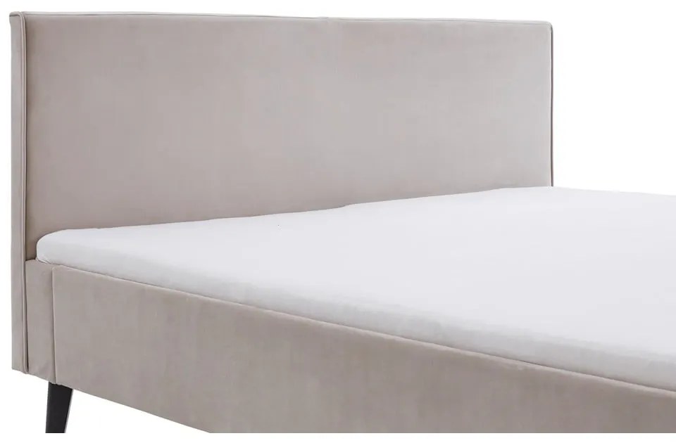 Letto matrimoniale imbottito beige 180x200 cm Leira - Meise Möbel