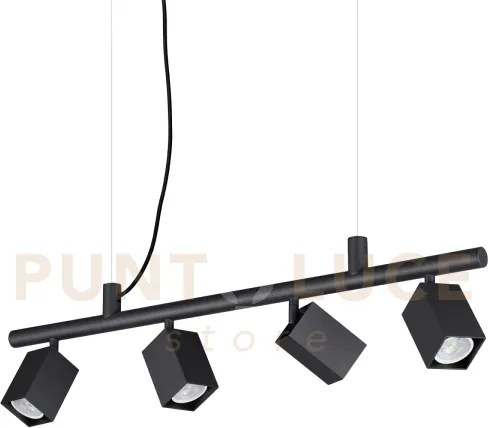 Dynamite sospensione con 4 faretti orientabili quadrati attacco gu1...