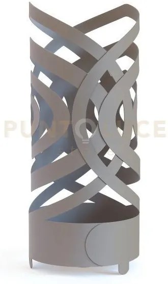 Porta ombrelli ricercato optical fango in ferro diametro23cmx54cmh