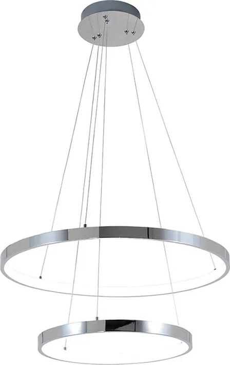 Lampadario LED moderno Joy grigio Ø60cm, luce naturale 2500 lumen, NOVECENTO