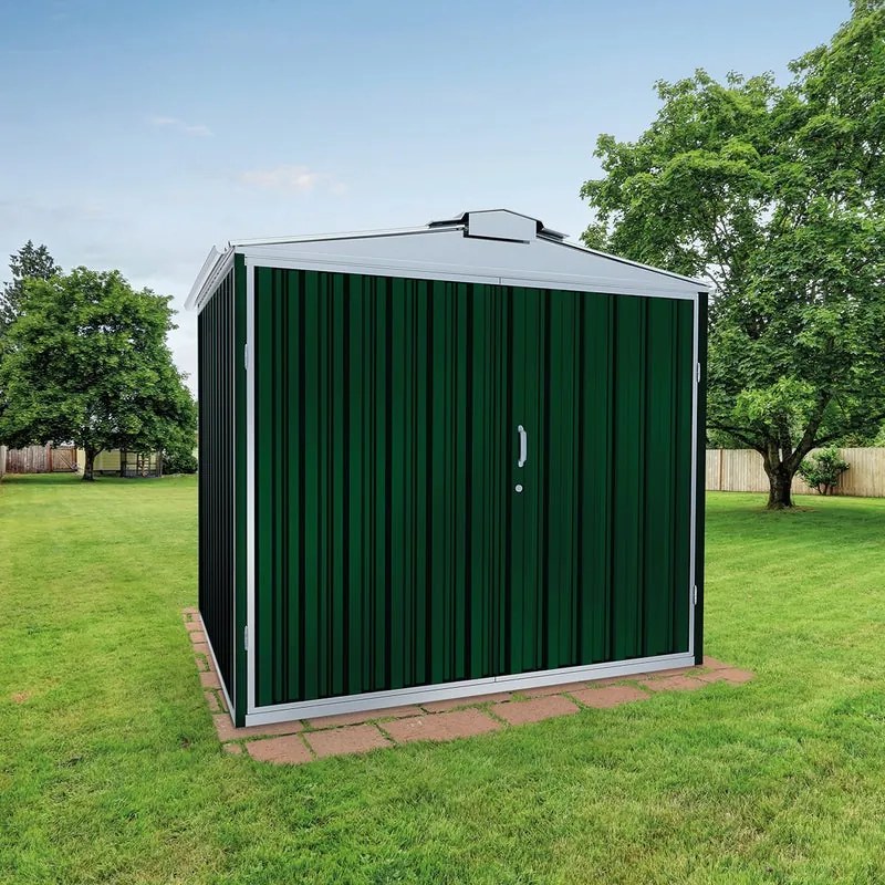 Garage in acciaio Orlando S SAPIL , con porta Battente 17.36 m², Sp 0.6 mm Verde