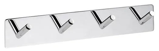 Appendiabiti 25,5x4,5 cm acciaio inox/argento