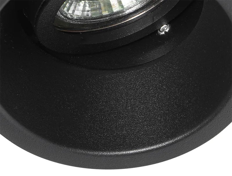 Set di 6 faretti da incasso moderni neri orientabili e inclinabili - Alloy