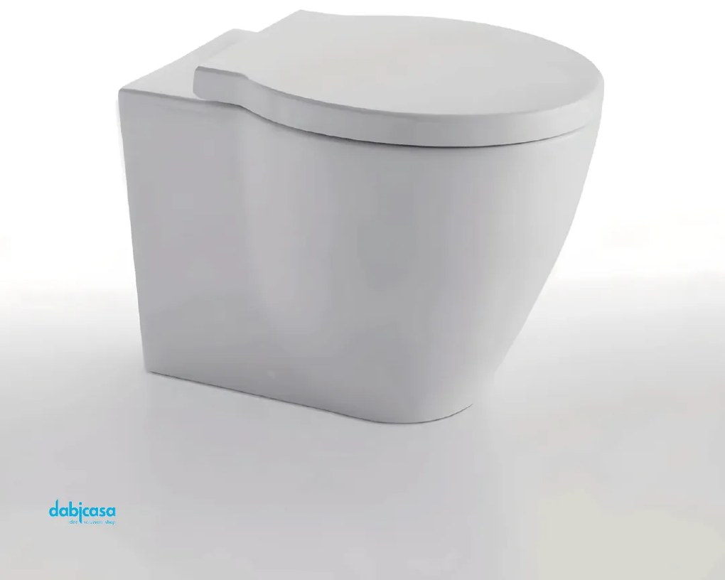 Ceramica Cielo "Easy Evo" Wc Da Terra Filo Muro Bianco Lucido Con Brida