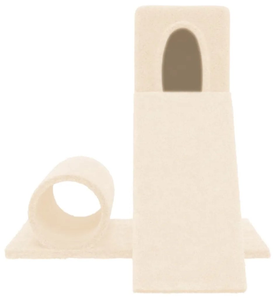 Albero per gatti con tiragraffi in sisal crema 59 cm