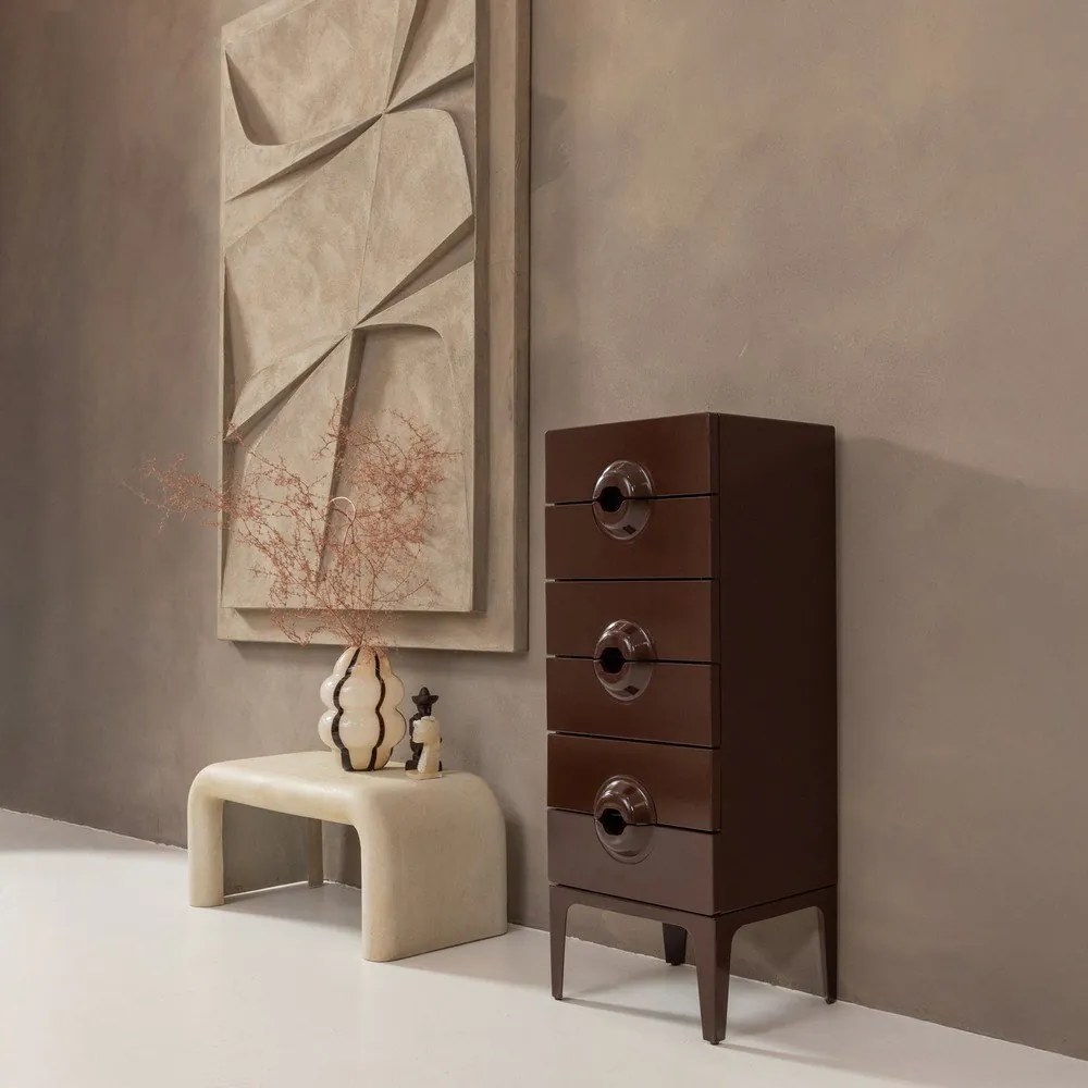 Set di tavolini da salotto color crema con effetto pietra 2 pz 42x92 cm Stani – WOOOD