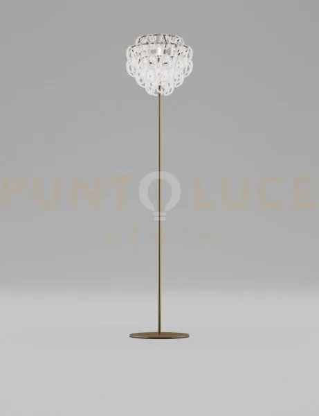 Giogali lampada da terra bianco e bronzo opaco 1 luce attacco e27 i...