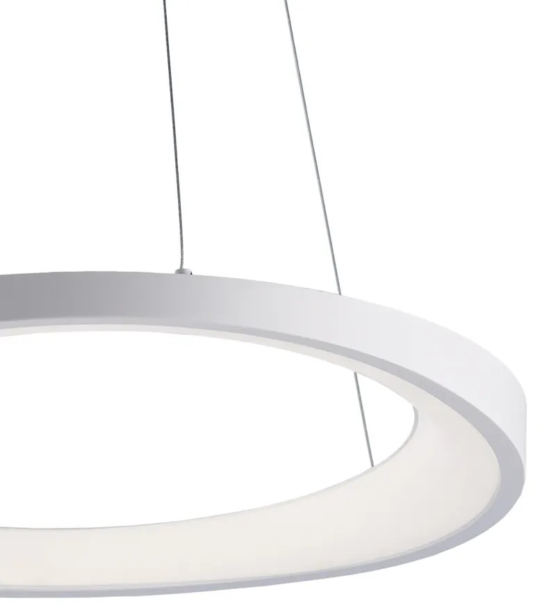 Sospensione Moderna Circolare Anna Led Integrato In Alluminio Bianco