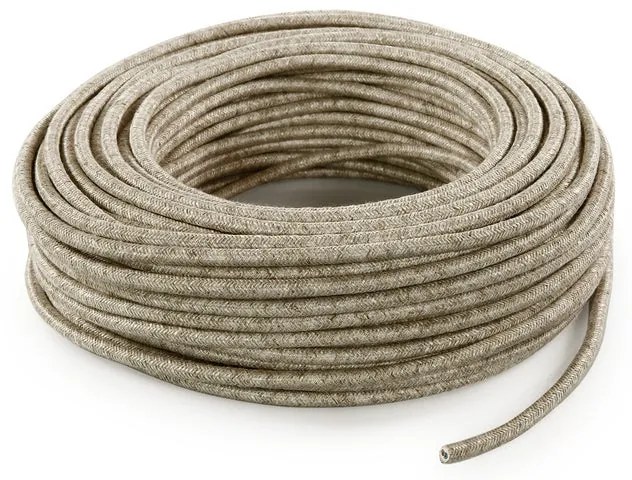 Cavo tessile 2 x 0.75 mm² L 50 m MERLOTTI canvas beige matassa