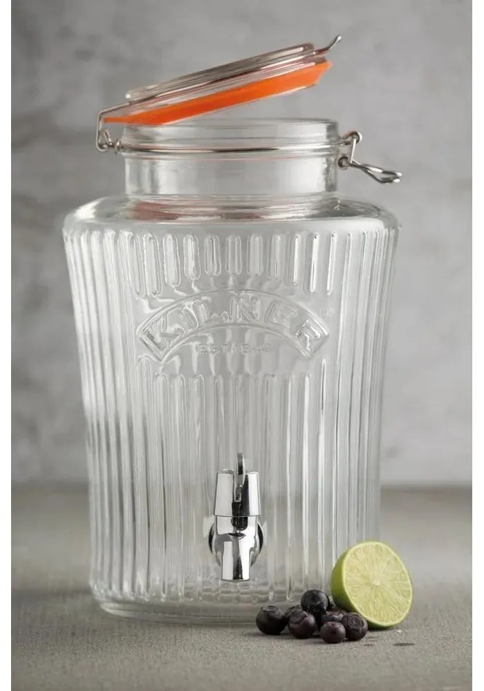 Distributore di bevande in vetro con rubinetto , 5 l Vintage - Kilner