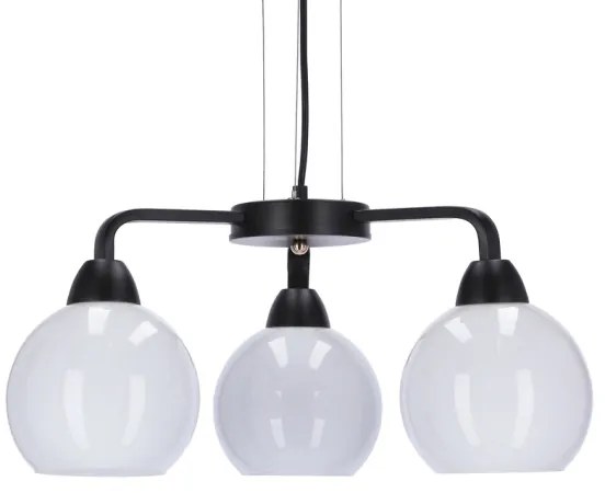 Lampadario a sospensione con filo CALDERA 3xE27/60W/230V nero