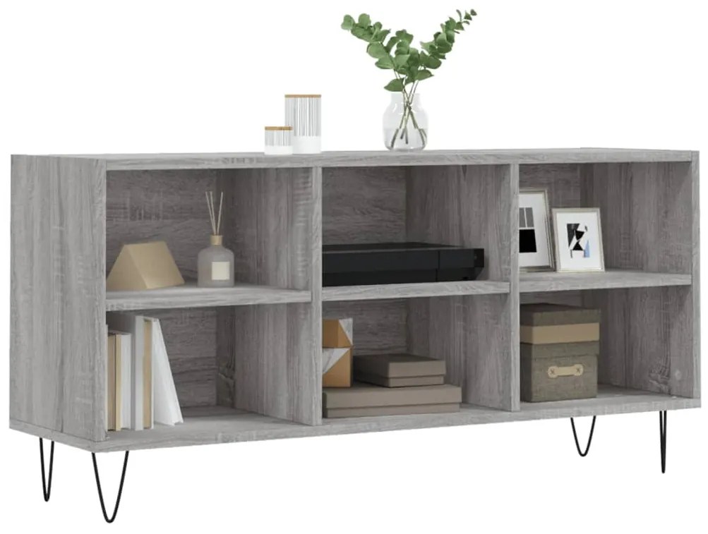 Mobile TV Grigio Sonoma 103,5x30x50 cm in Legno Multistrato