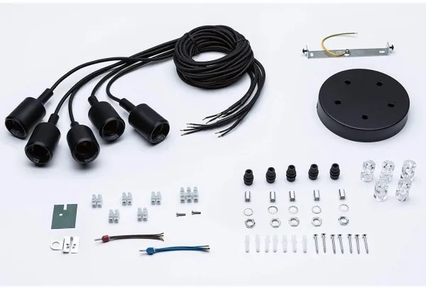 Paulmann 50389 - Lampadario a sospensione con filo NEORDIC 5xE27/20W/230V ragno