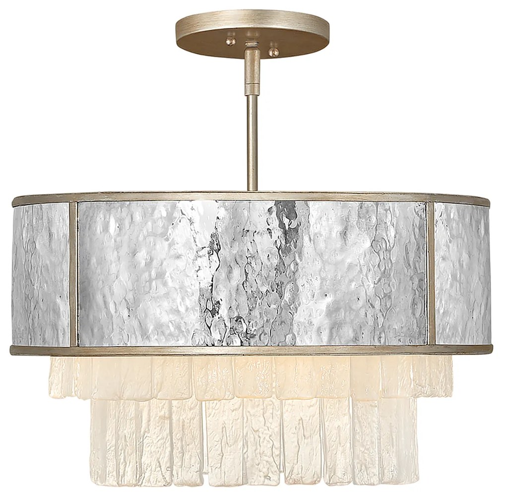 Lampadario Contemporaneo Reverie Acciaio Oro Champagne 4 Luci E14