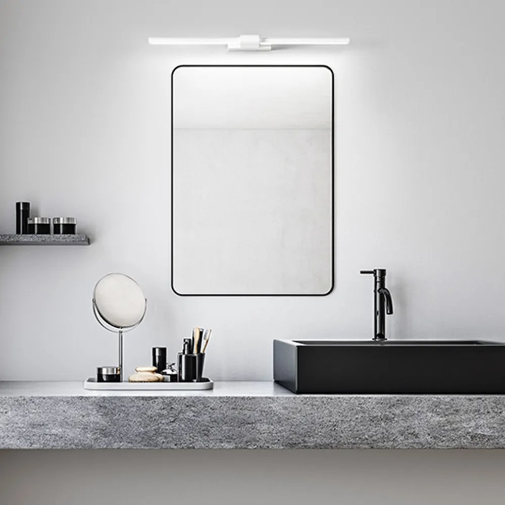 Applique In Metallo Moderna Line Bianco Led Grande