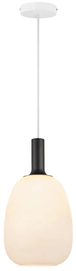 Nordlux - Lampadario a cavo ALTON 1xE27/60W/230V bianco/nero/ottone