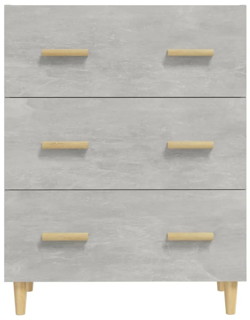 Credenza grigio cemento 70x34x90 cm in legno multistrato