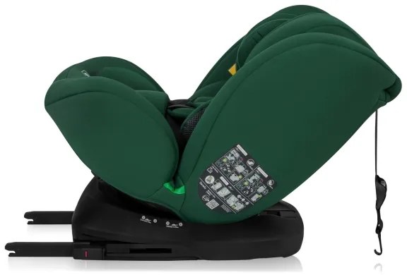 Lionelo - Seggiolino auto con base girevole BASTIAAN i-Size 40-150 cm Verde Foresta