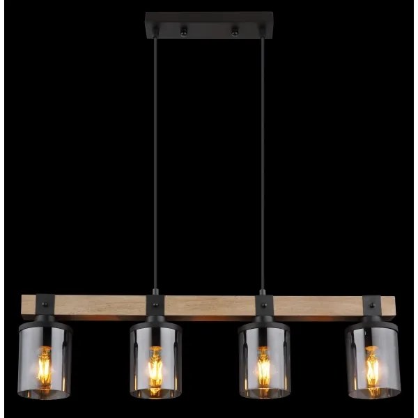 Globo 15555-4H - Lampadario a sospensione con filo LILA 4xE27/60W/230V