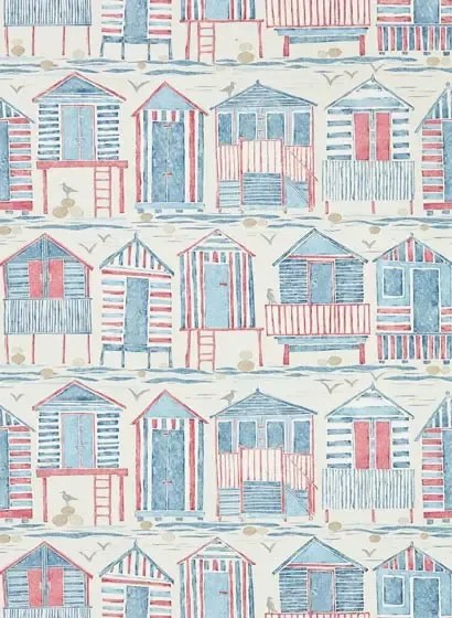 Sanderson Carta da parati Beach Huts - Nautical