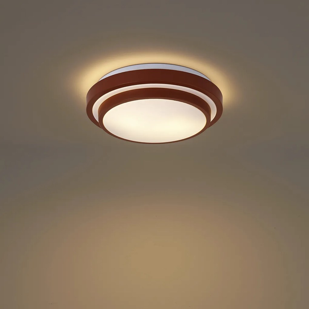 Plafoniera moderna color Siena con bianco 34 cm 2 luci IP44 - Walden